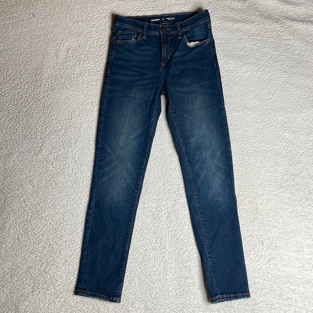 Old Navy Denim Jeans Dark Wash Original Taper Built in Flex Size 14